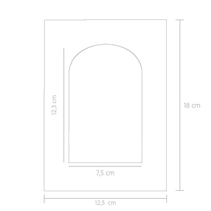 Tarjeta recordatorio para Bautizo - Modelo Ventana
