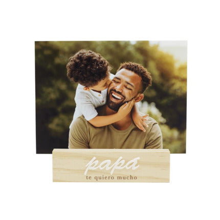 Portafotos con pieza acrílica personalizable
